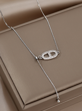 恋约女猪鼻子项链轻奢小众毛衣链