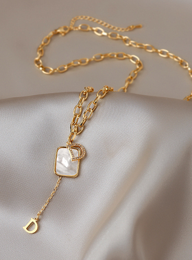 恋约女牌子项链锁骨链小众设计感