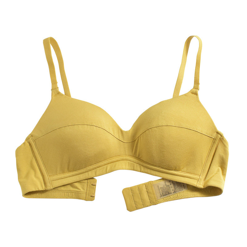 橙之色大胸显小薄款无钢圈超薄杯 橙之色文胸