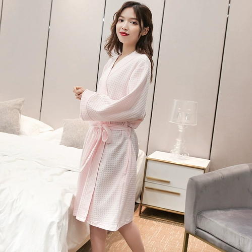 Летняя пижама, осенний длинный банный халат, большой размер, длина макси