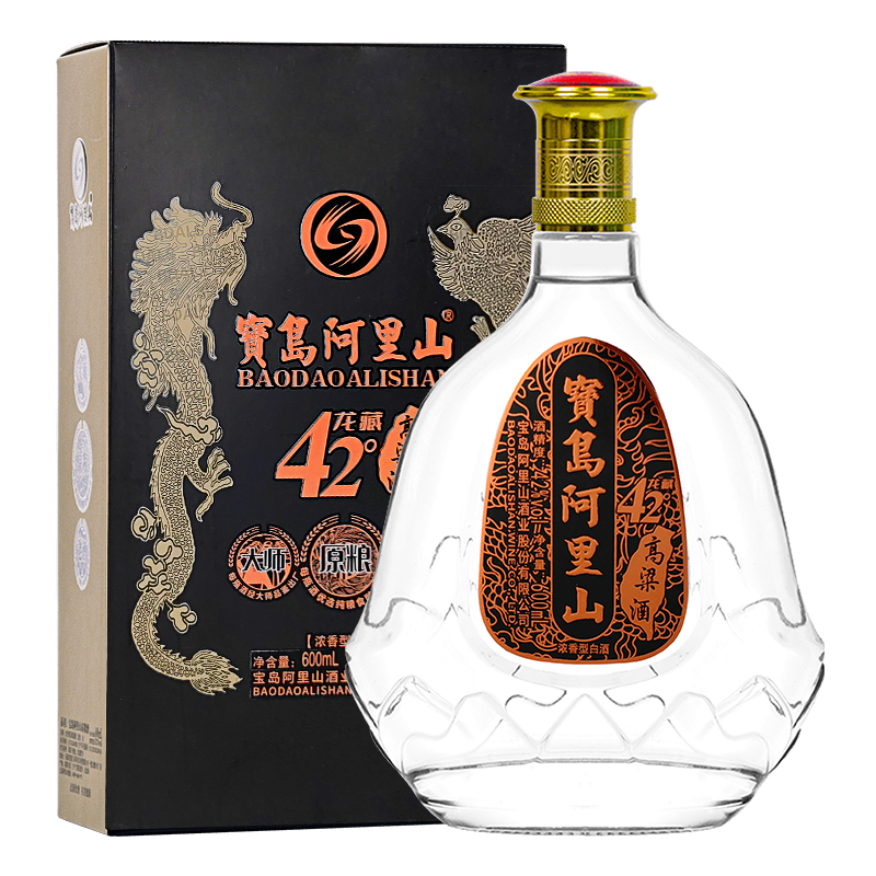 宝岛阿里山龙藏高粱酒600ml/瓶浓香型白酒42度黑金刚52度纯粮食酒