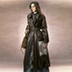 Minimalist silhouette cloud-hem quilted leather coat