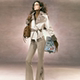 OfAkiva animal print off-shoulder large lapel triangle placket leather quilted jacket