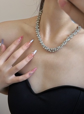 欧美朋克金属圆球颈链项链