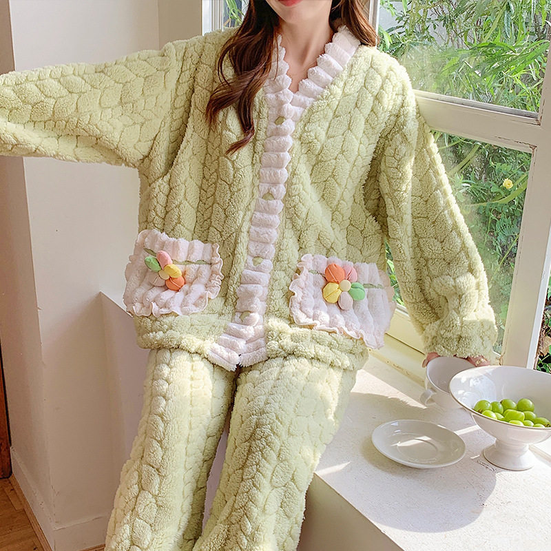 英国品质孕妇睡衣珊瑚绒月子服秋冬款产后怀孕期加厚加绒产妇哺乳,淘宝优惠券,粉丝福利购,淘宝优惠卷