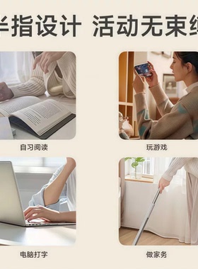 秋冬季德绒女士半指手套防风防寒学生写字美甲游戏漏指半截触屏