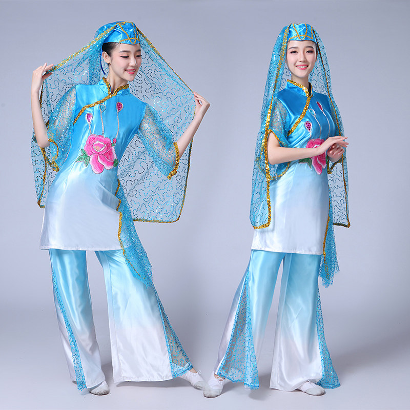 新款回族舞蹈演出服装女成人元旦 达雅芃民族服装/舞台装