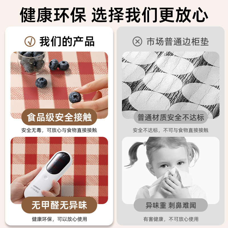 格子皮革餐边柜垫玄关防水可擦台面防尘耐脏防滑餐桌家用长条桌布,淘宝优惠券,粉丝福利购,淘宝优惠卷