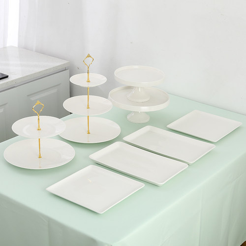 生日装饰甜品台展示架摆件欧式冷餐茶歇摆台下午茶蛋糕点心托盘架 - 图3