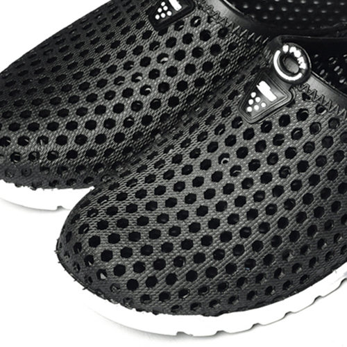 潮男洞洞鞋夏沙滩鞋网面透气鸟巢包头凉拖鞋男士防滑塑料休闲外穿 - 图2