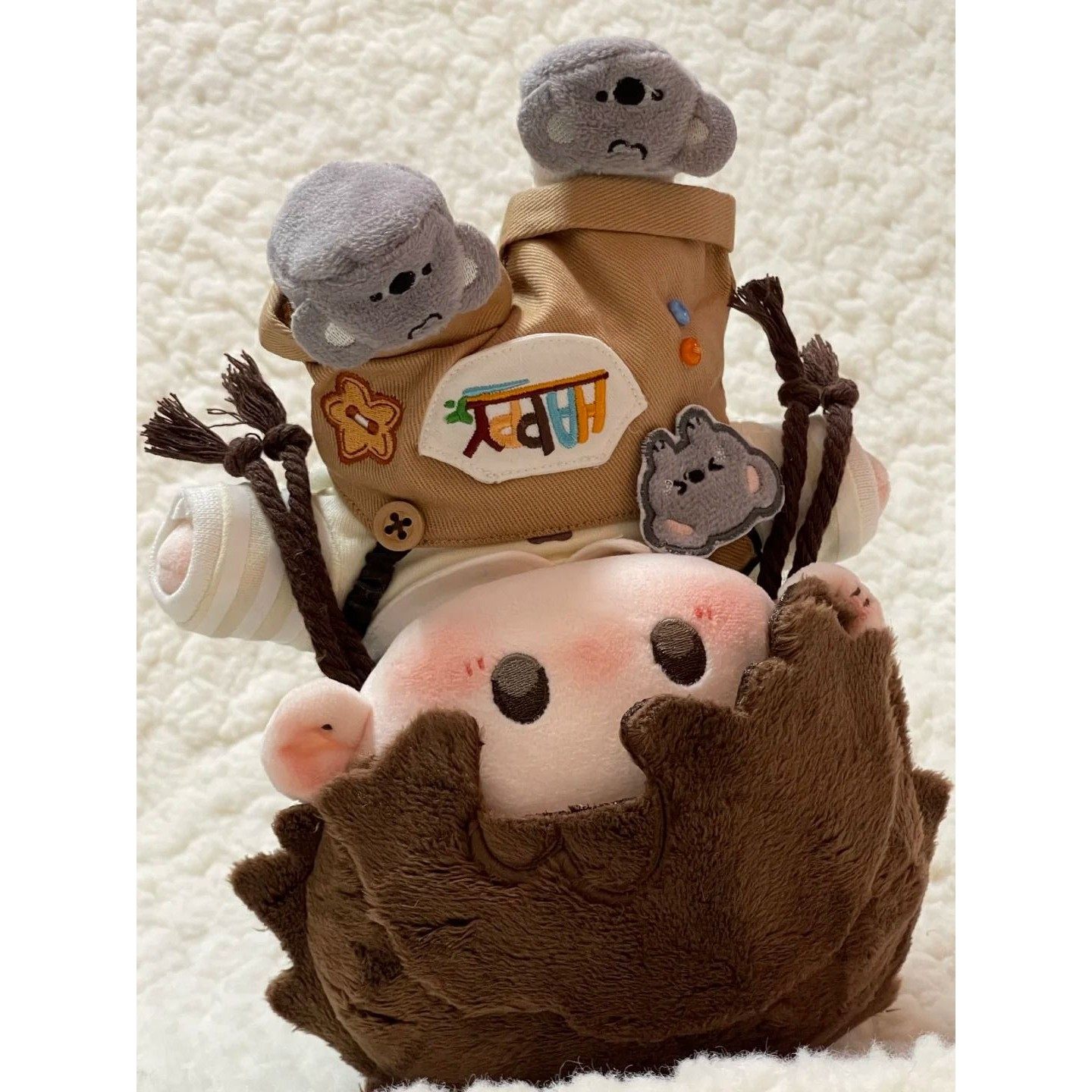 娃衣10/15/20cm属性可爱背带裤棉花小背包树懒卡通娃鞋换装衣服,淘宝优惠券,粉丝福利购,淘宝优惠卷