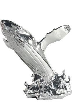 设计师款式鲸鱼落地雕塑摆件抽象海豚玻璃钢售楼处大堂酒店艺术品