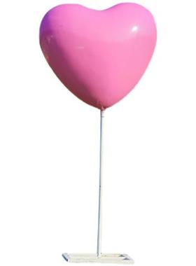 户外仿真气球爱心玻璃钢雕塑商场景区度假村民宿网红打卡拍照摆件