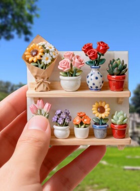 室内花架树脂浮雕磁吸冰箱贴创意