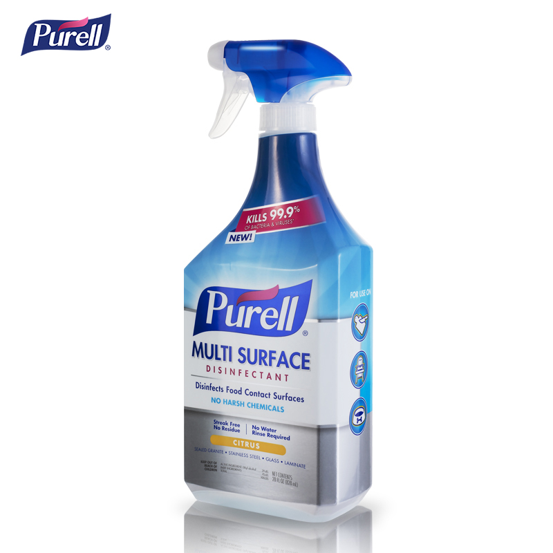 普瑞来Purell 免洗消毒喷雾家用物体表面清洁酒精免手洗消毒828ML