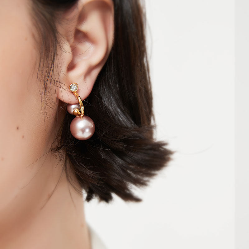 奥米迪奥新款气质优雅紫网红女耳钉 aomidior耳钉