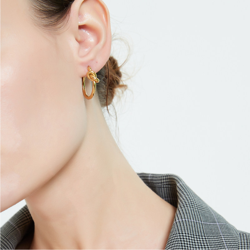 奥米迪奥打结百搭气质春夏款小耳环 aomidior耳环