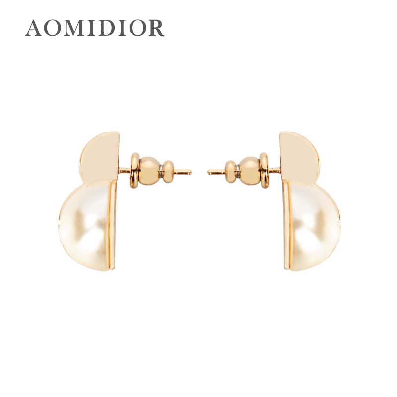 奥米迪奥异形珍珠新潮款百搭女耳钉 aomidior耳钉