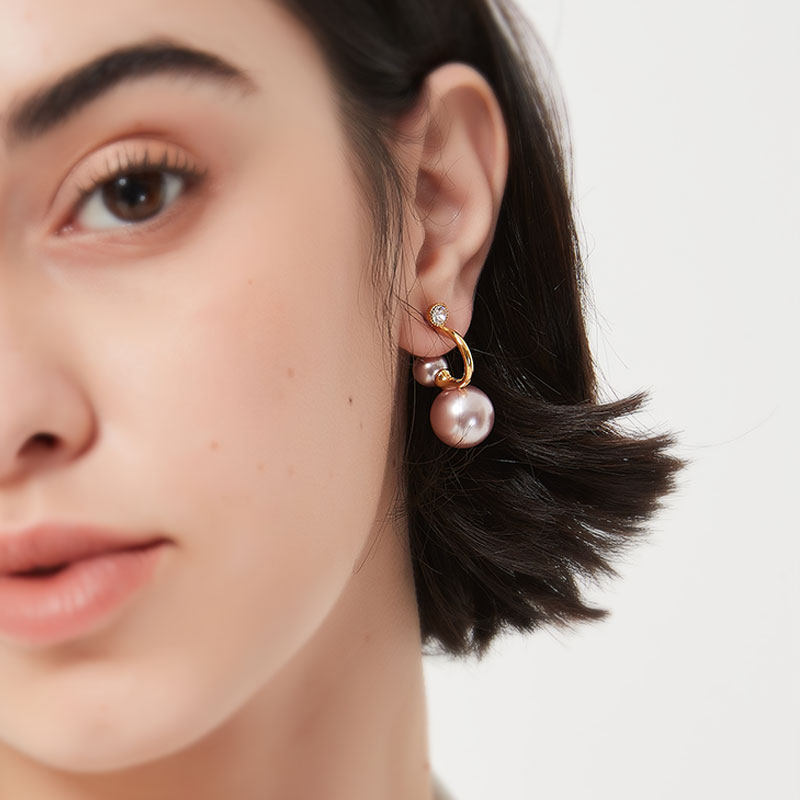 奥米迪奥新款气质优雅紫网红女耳钉 aomidior耳钉