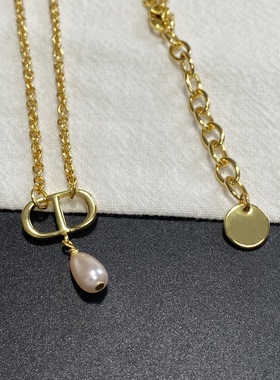 CD字母项链/水滴珍珠吊坠