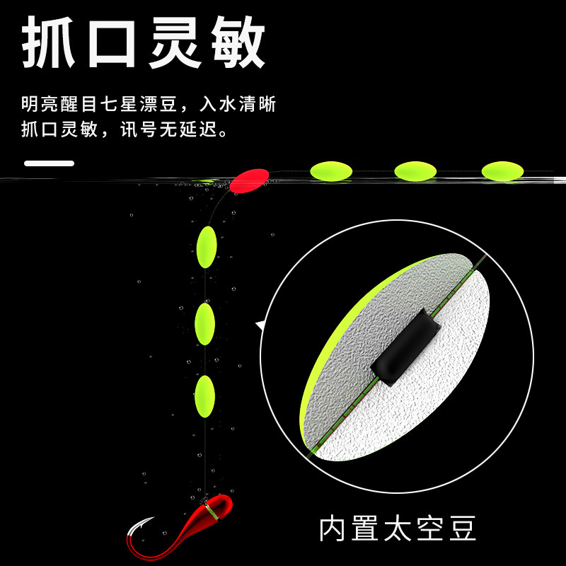 夜光七星漂线组套装全套传统朝天钩钓鱼主线组成品高灵敏度鲫鱼漂,淘宝优惠券,粉丝福利购,淘宝优惠卷