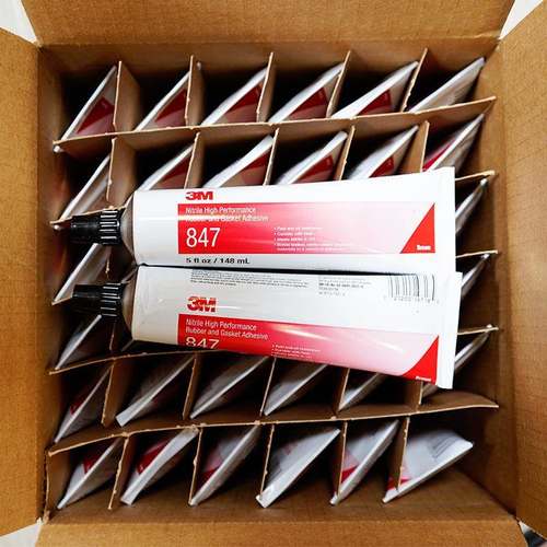 3M847棕色高性能耐燃油机油可热固化金属橡胶桶盖边缘密封胶148ml - 图1