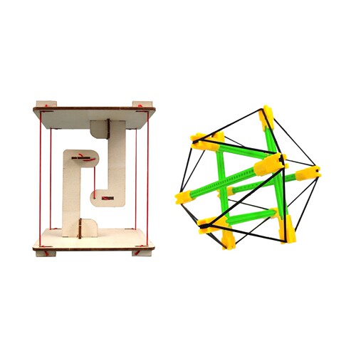 张拉整体模型结构筋膜张拉体教具演示动态6轴杆解剖列车 - 图3