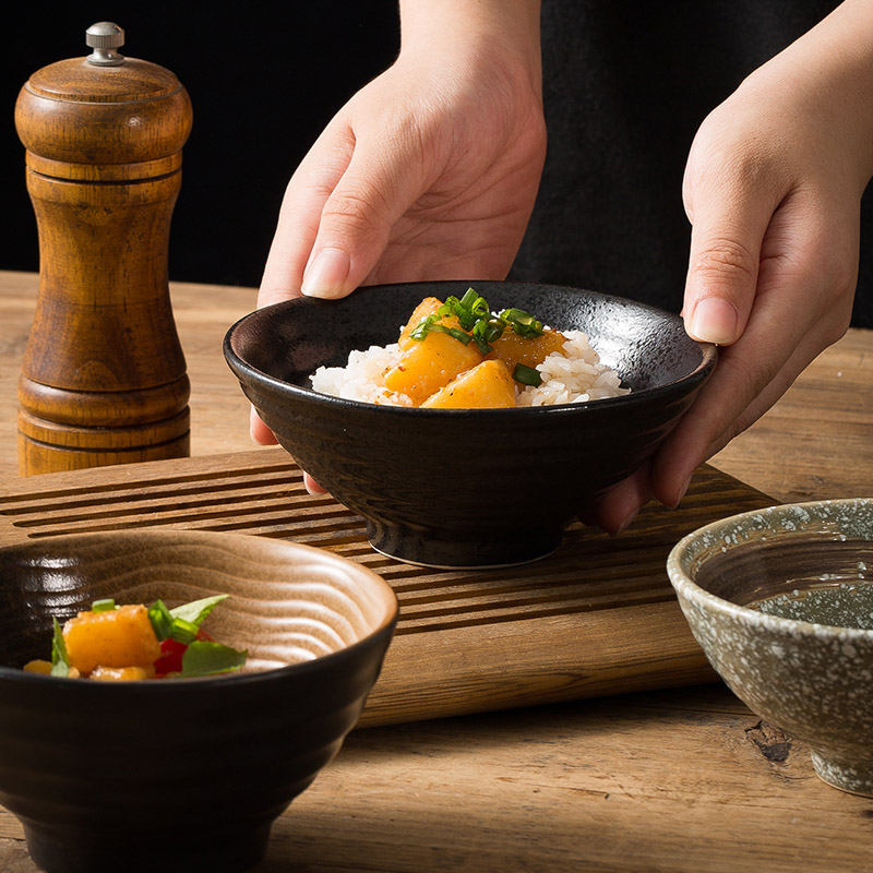 日式餐具特别好看的小碗精致陶瓷单个吃饭米饭碗家用5英寸大饭碗 - 图1