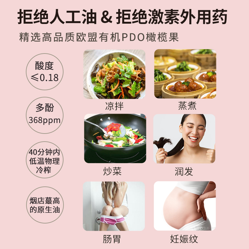 Kidonakis希腊进口PDO特级初榨橄榄油BIO孕妇专用食用护肤护发 - 图2