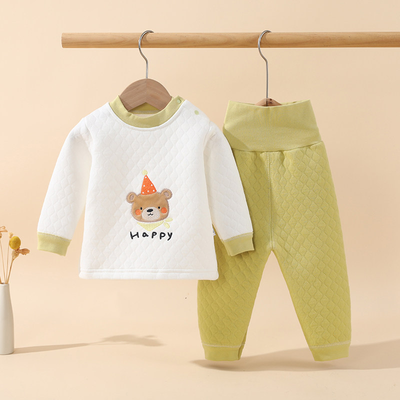 儿童高腰保暖内衣套装加棉三层保暖加厚宝宝秋衣秋裤童装家居服,淘宝优惠券,粉丝福利购,淘宝优惠卷