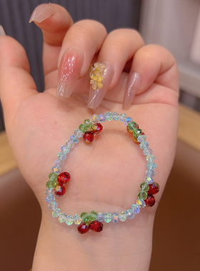 粉色多巴胺樱桃夏天女生手链in