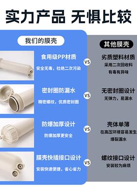 净水器3013膜壳600GRO膜反渗透3013-400G滤芯外壳食品级材质通用