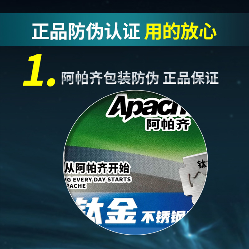 阿帕齐德国进口剃须刀片刮胡刀片阿帕奇手动剃须刀片老式双面刀片 - 图0
