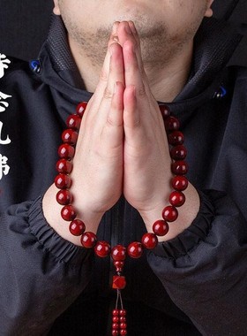 情侣民族风木珠十八子转运珠手串