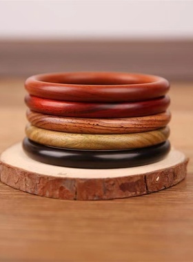 民族风男女黄花梨绿檀木手镯