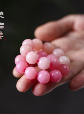情侣菩提根民族风樱花粉色手串