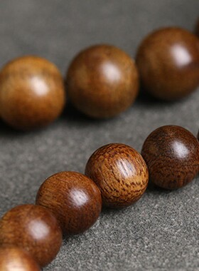 男女沉香木民族风和田玉顶珠手串