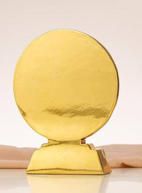 足球颁奖比赛鸽子王奖杯和平竞赛奖和平鸽树脂工艺品摆件电镀金色