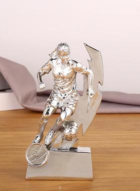 女足球员奖杯 mvp射手奖杯足球纪念品颁奖礼品 球迷用品印字