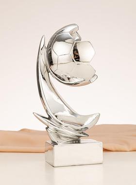 世界杯足球冠亚季奖杯 树脂电镀工艺品优秀球员MVP贡献奖学校赛季