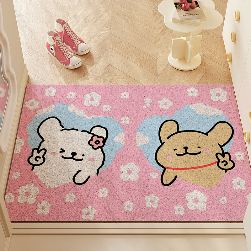 可爱小狗入户地垫2025新款防滑耐脏线条小狗进门门口除尘丝圈地毯,淘宝优惠券,粉丝福利购,淘宝优惠卷