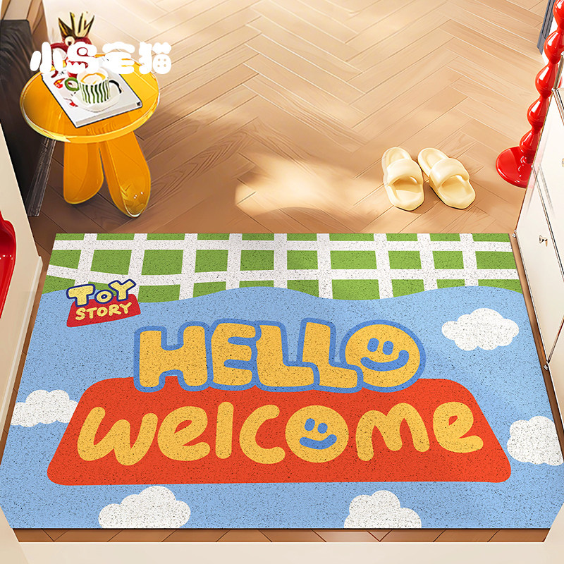 玩具总动员入户地垫家用玄关门垫耐脏丝圈脚垫门口门外防滑脚踩垫,淘宝优惠券,粉丝福利购,淘宝优惠卷
