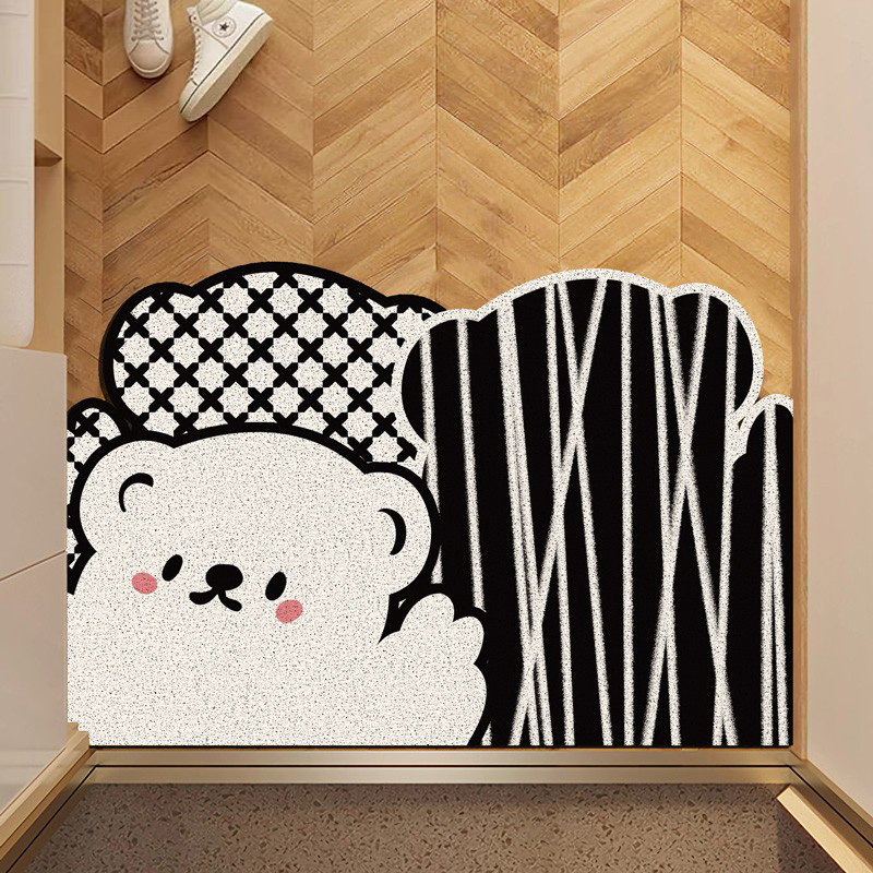 卡通黄油小熊入户门地垫2025新款可爱免打理易清洗家用大门口脚垫 - 图1
