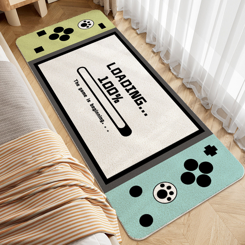 switch游戏机卧室床边地毯床边床前加厚毛绒地垫电竞房创意脚垫子,淘宝优惠券,粉丝福利购,淘宝优惠卷