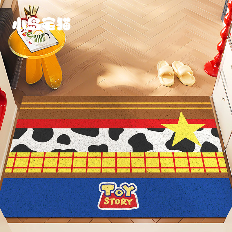 玩具总动员入户地垫家用玄关门垫耐脏丝圈脚垫门口门外防滑脚踩垫,淘宝优惠券,粉丝福利购,淘宝优惠卷