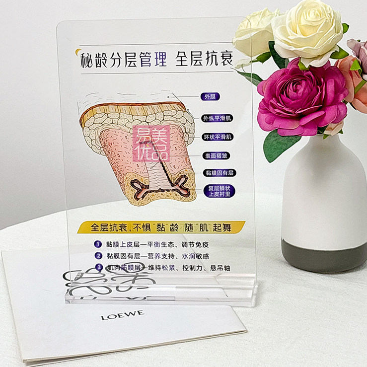 繁体字医疗讲解亚克力摆台医美华人海外医患沟通知识讲解科普讲解