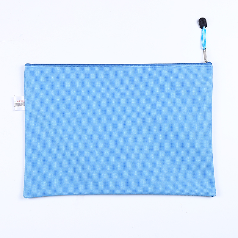 杰利8223 帆布文件袋A5票据袋 医保卡收纳袋双层资料袋拉链袋防水 - 图3