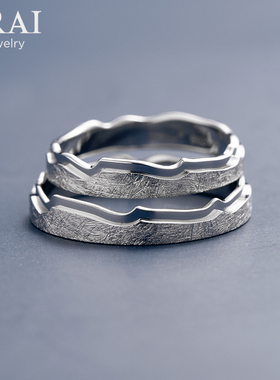 arai原创设计情侣戒指拉丝闭口