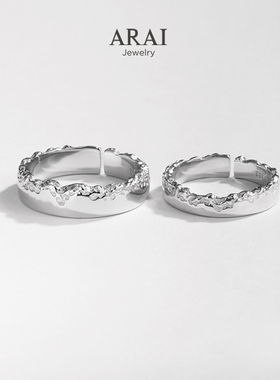 ARAI男女999足银欧美情侣戒指