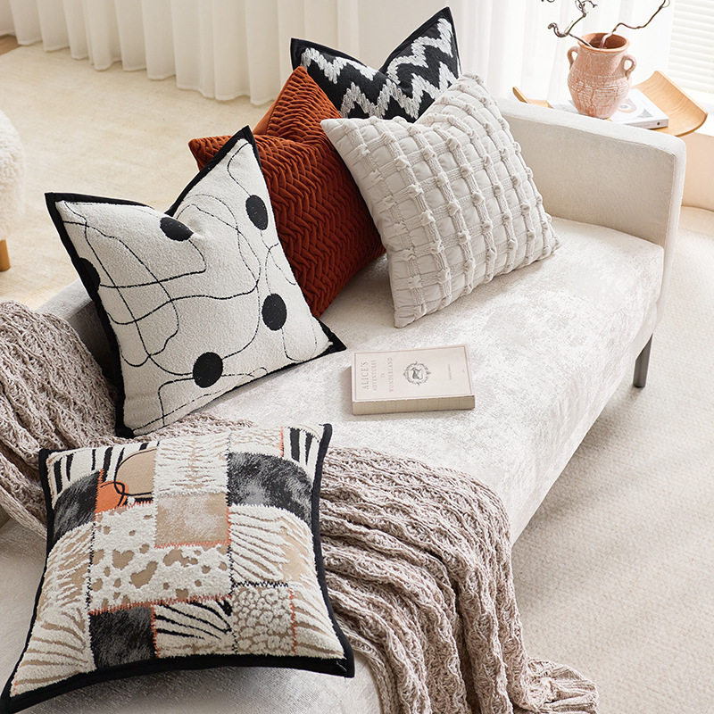 奶油泡泡格抱枕纯色客厅沙发靠枕样板间靠垫轻奢百搭感ins风,淘宝优惠券,粉丝福利购,淘宝优惠卷